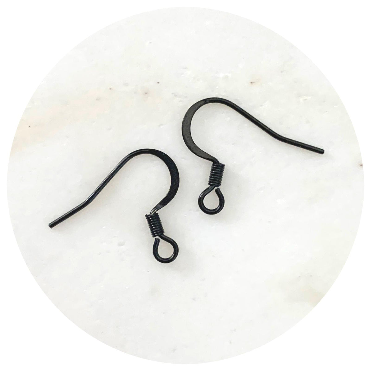 Stainless Steel Earring Hooks Black Lead Nickel Free 50