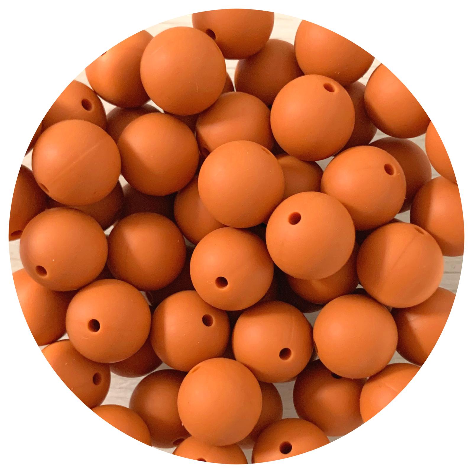 Terracotta - 15mm round - 10 Beads
