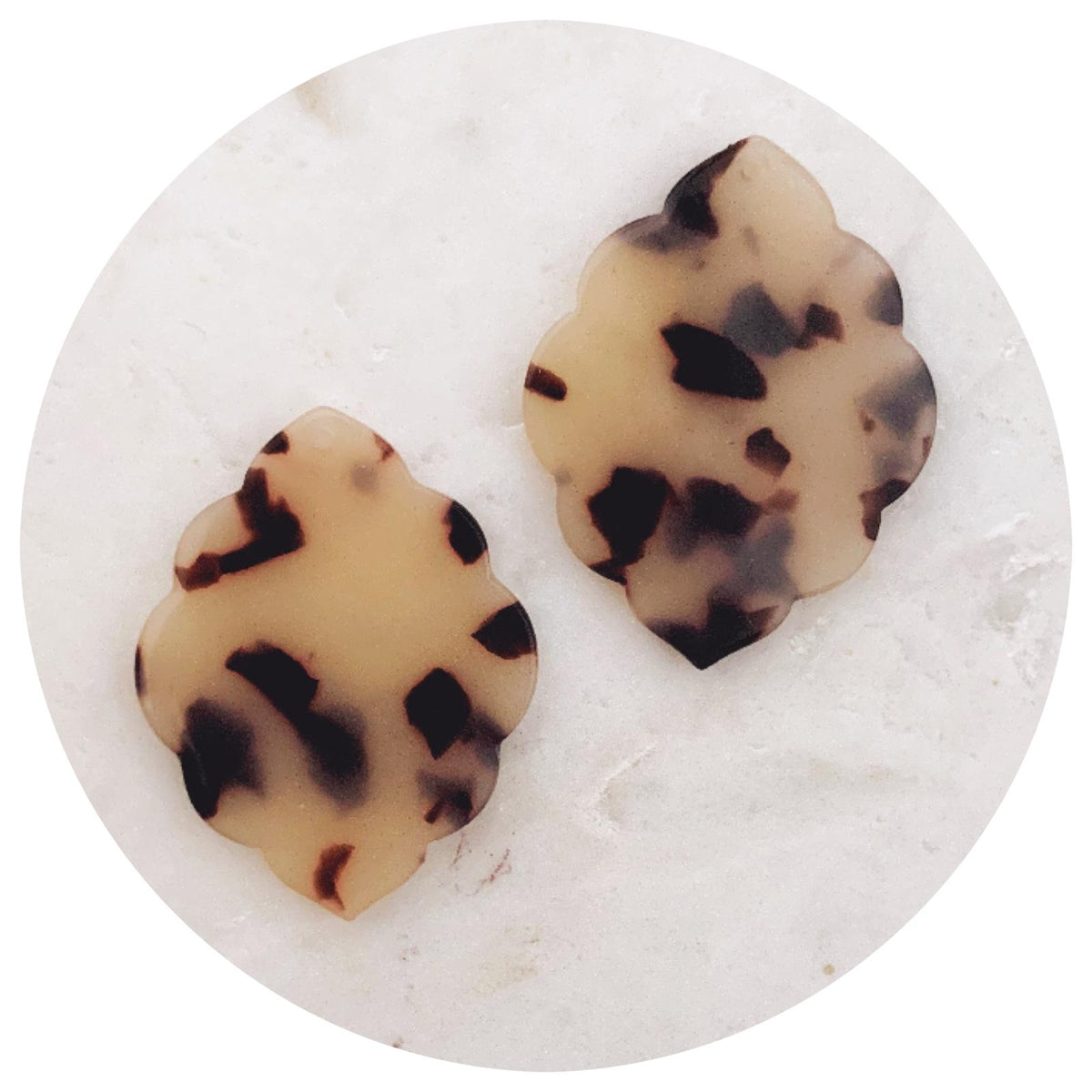 Acrylic Charms - Scallop Edge - 1 Hole - Each