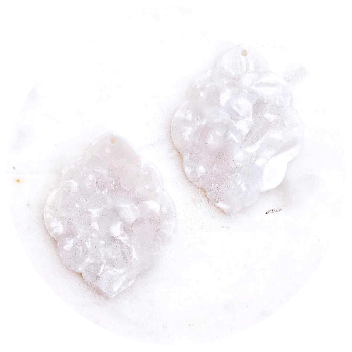 Acrylic Charms - Scallop Edge - 1 Hole - Each