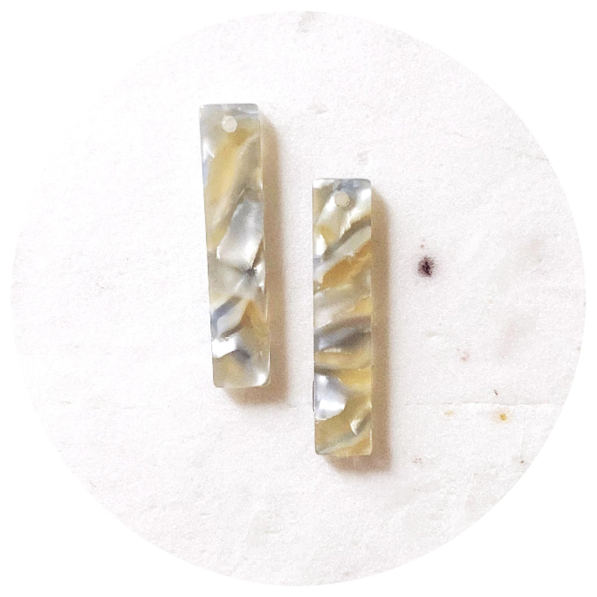 Acrylic Charms - 35mm Bar Rectangle - 1 Hole - 2pc