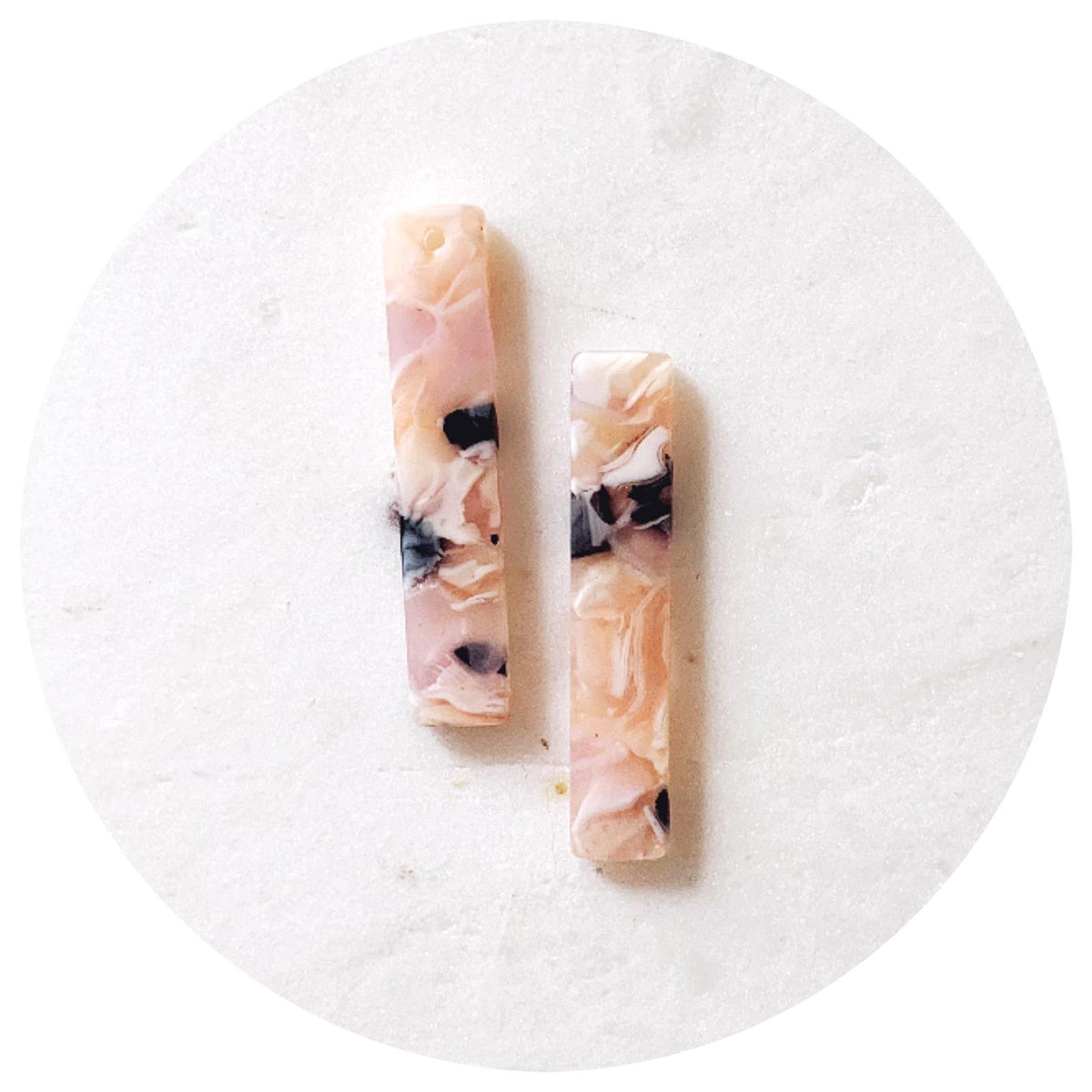 Acrylic Charms - 35mm Bar Rectangle - 1 Hole - 2pc