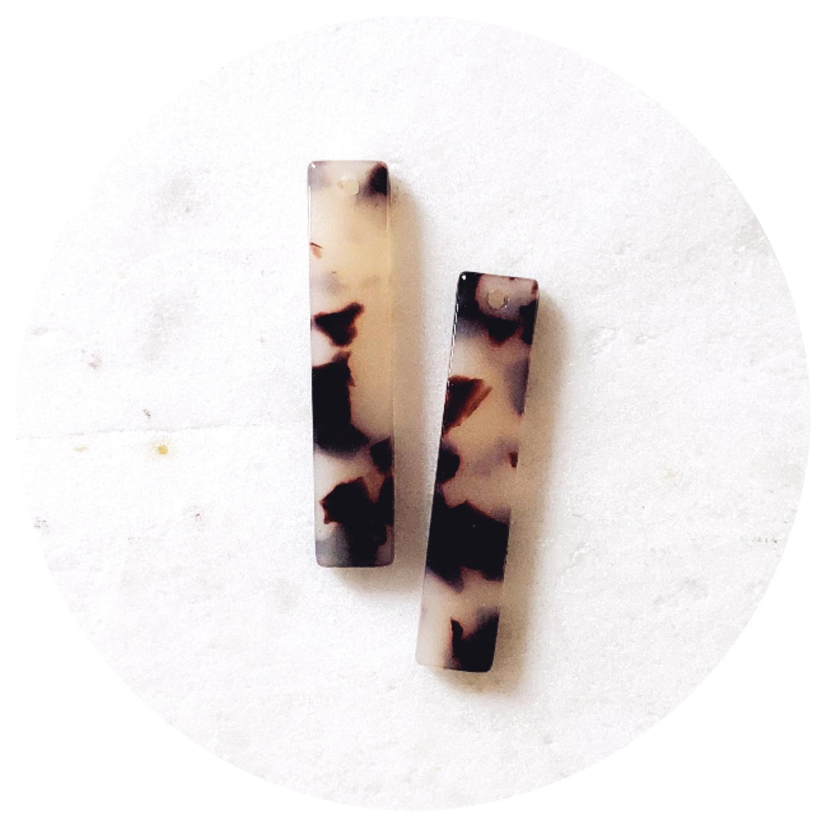 Acrylic Charms - 35mm Bar Rectangle - 1 Hole - 2pc