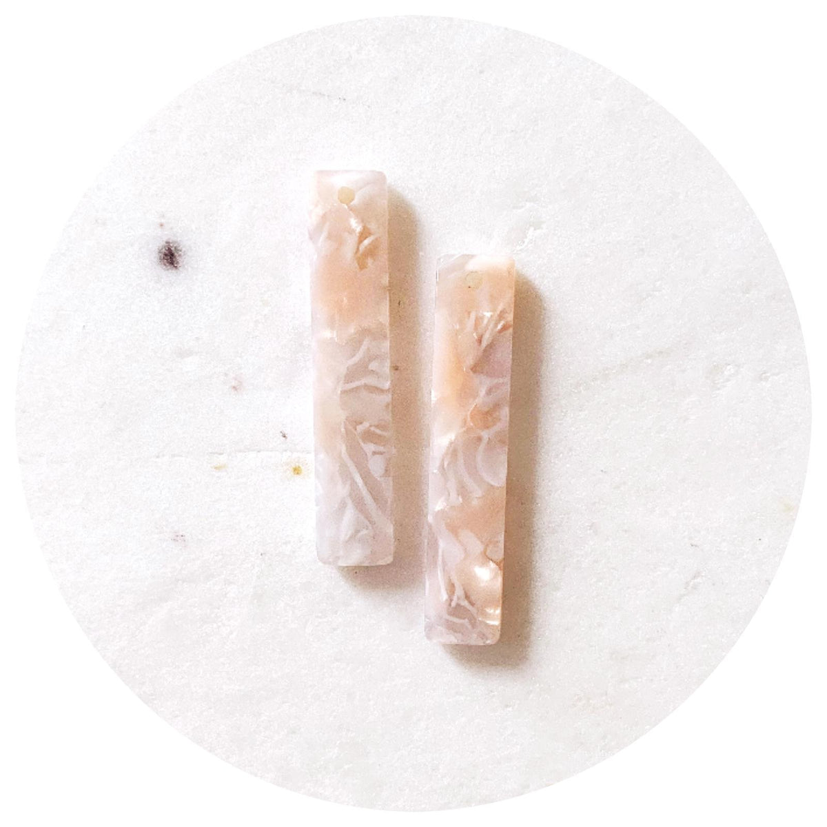 Acrylic Charms - 35mm Bar Rectangle - 1 Hole - 2pc