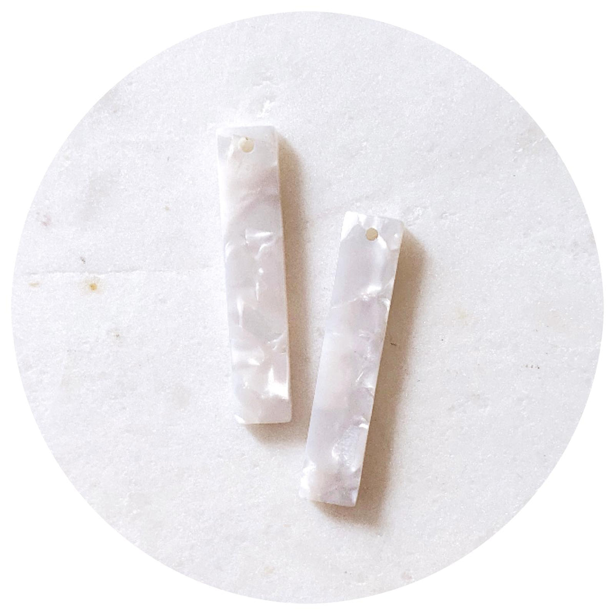 Acrylic Charms - 35mm Bar Rectangle - 1 Hole - 2pc