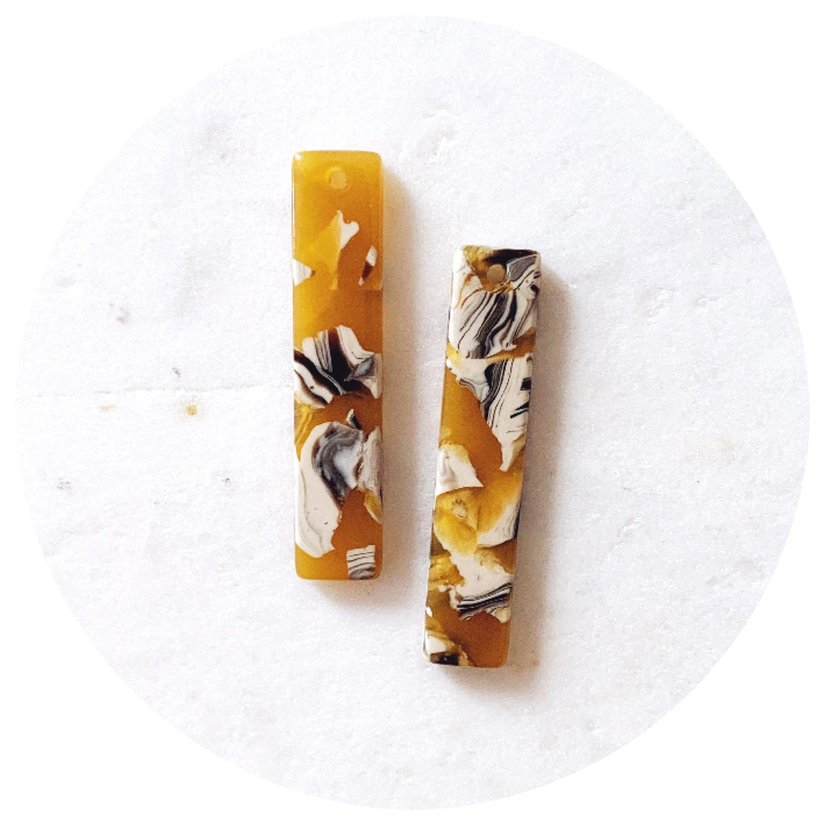 Acrylic Charms - 35mm Bar Rectangle - 1 Hole - 2pc