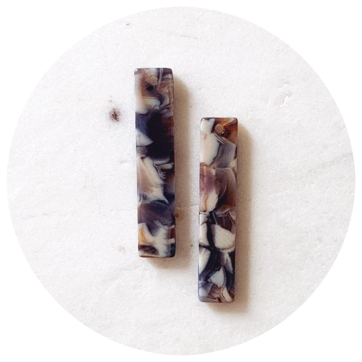 Acrylic Charms - 35mm Bar Rectangle - 1 Hole - 2pc