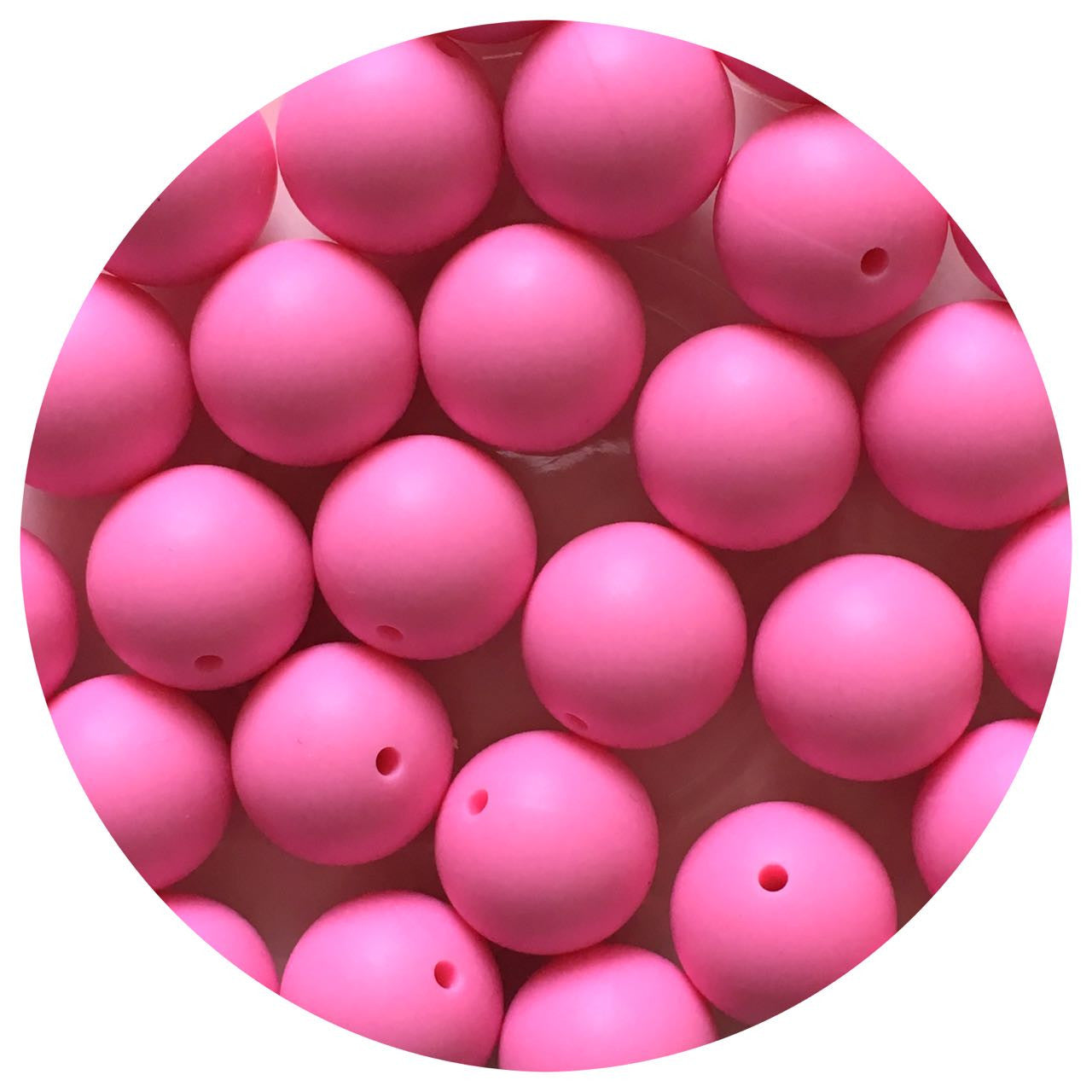 Bubblegum Pink - 19mm round - 5 Beads