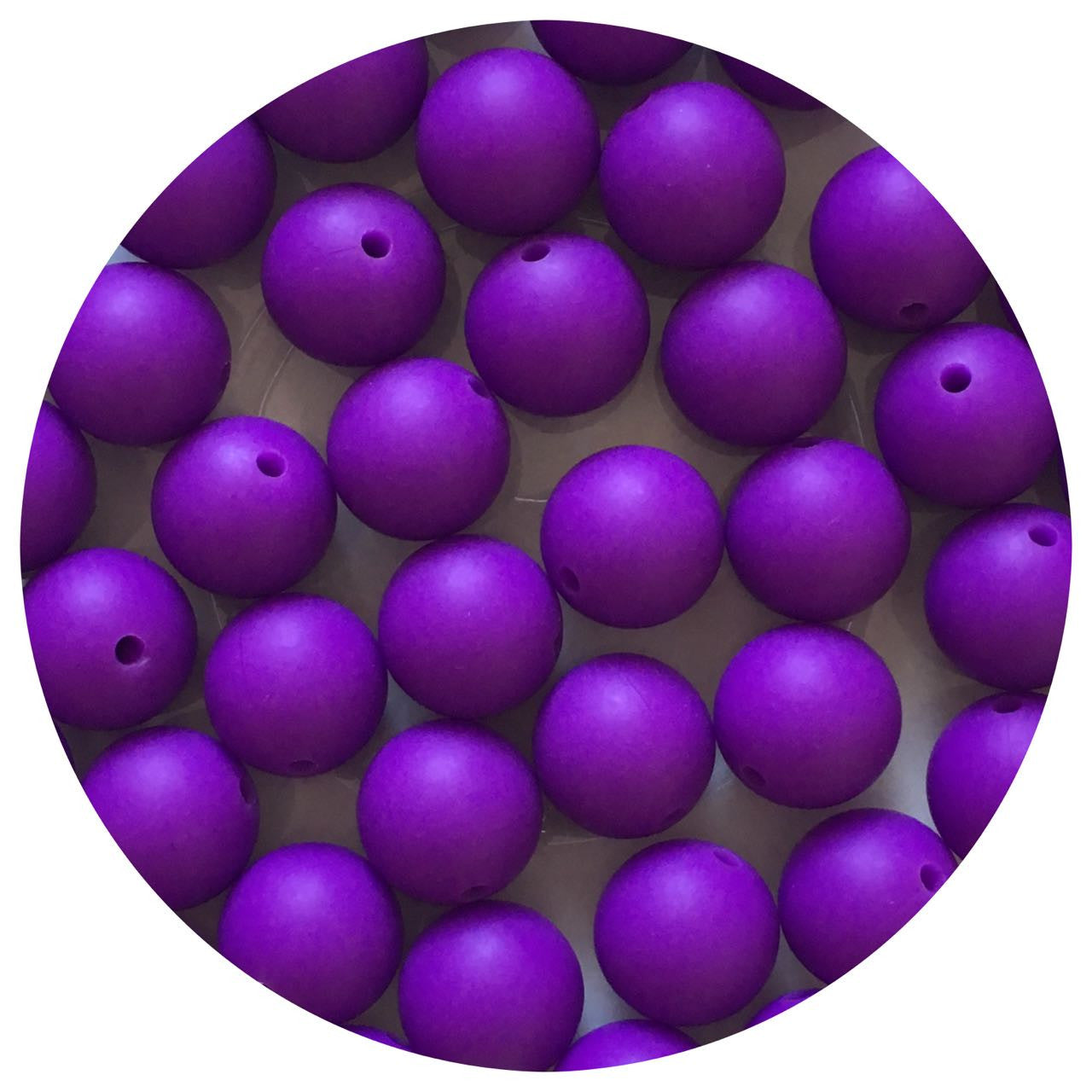 Lavender Purple - 15mm round - 10 Beads
