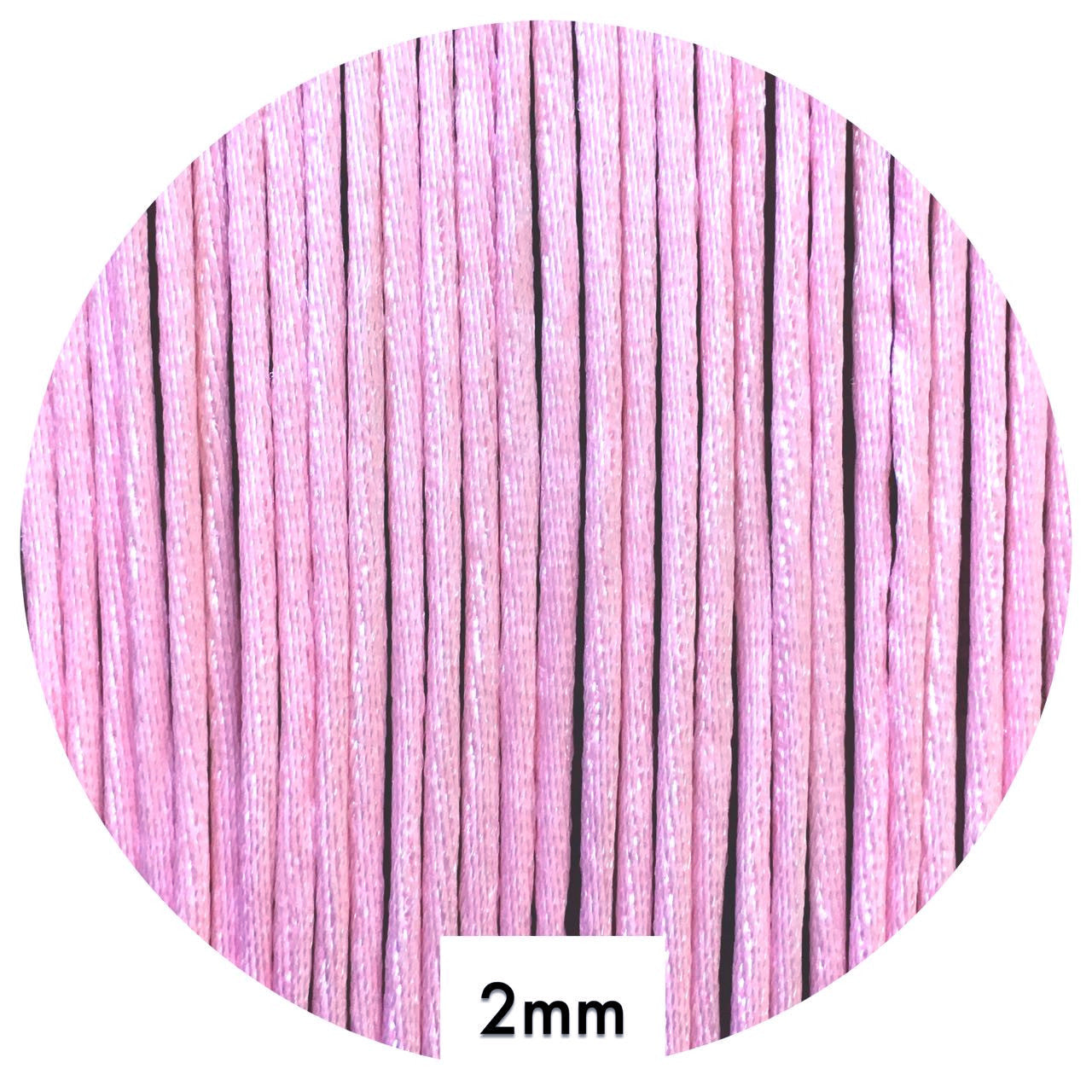 Candy Pink - 2mm Satin Nylon Cord - 10m