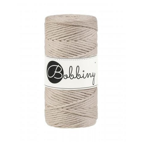 Bobbiny Single Twist Macrame Cord - 3mm - Beige