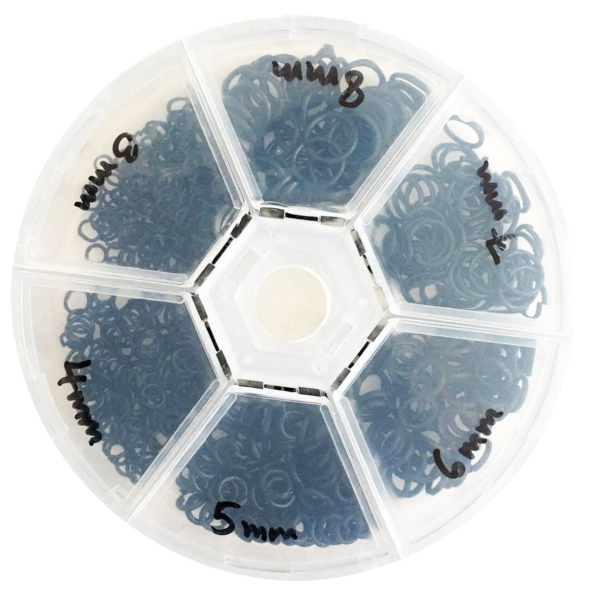 Mixed Pack Jump Rings - Black - 3mm, 4mm, 5mm, 6mm, 7mm, 8mm