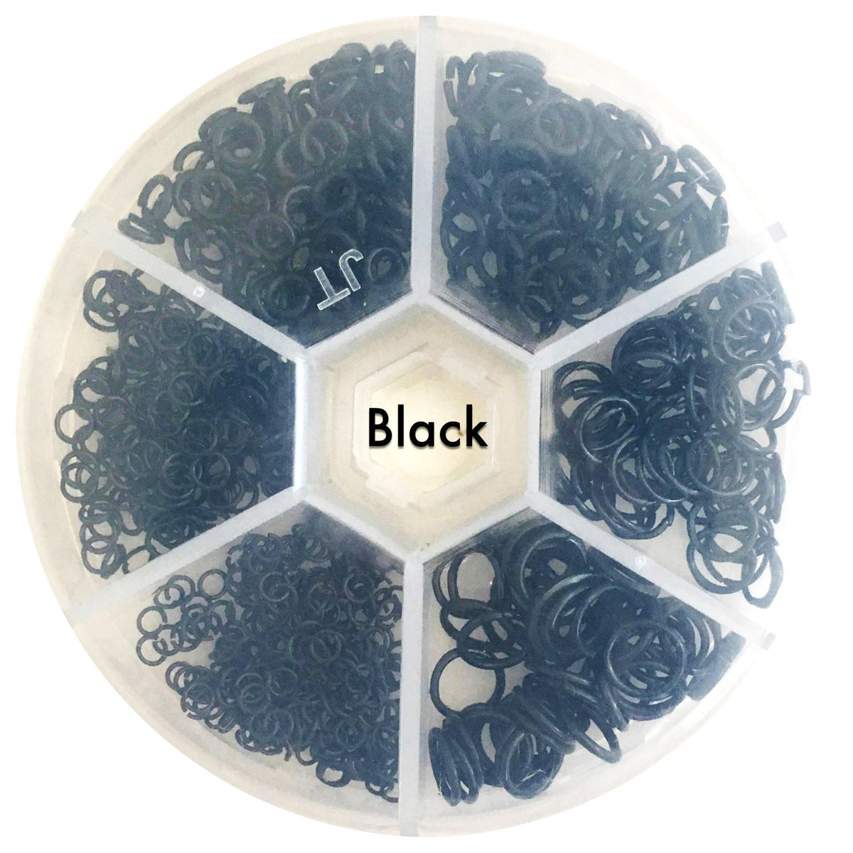 Mixed Pack Jump Rings - Black - 3mm, 4mm, 5mm, 6mm, 7mm, 8mm
