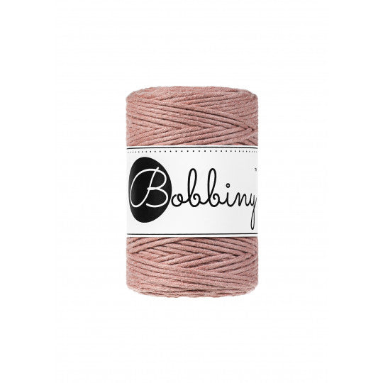 Bobbiny Baby Single Twist Macrame Cord - 1.5mm - Blush - 100m