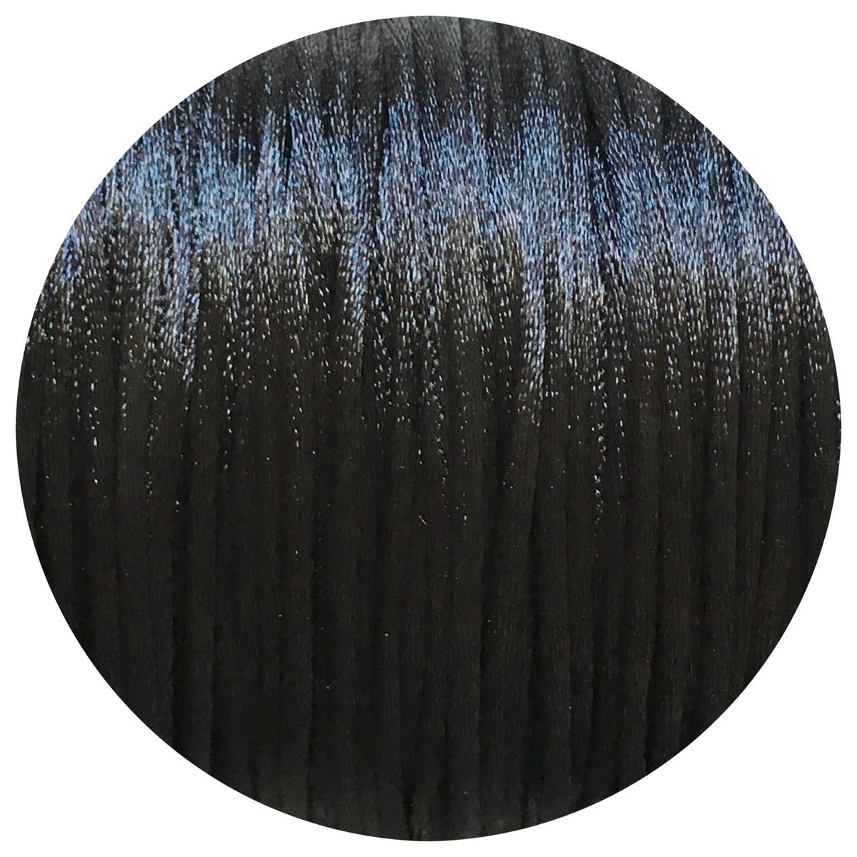 Black - 1.5mm Satin Nylon Cord - 20 metres