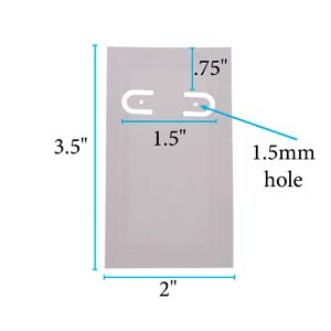 Earring Card Paper Punch - 2 Holes with Flaps (Leverback) - Great for Hoop Earrings