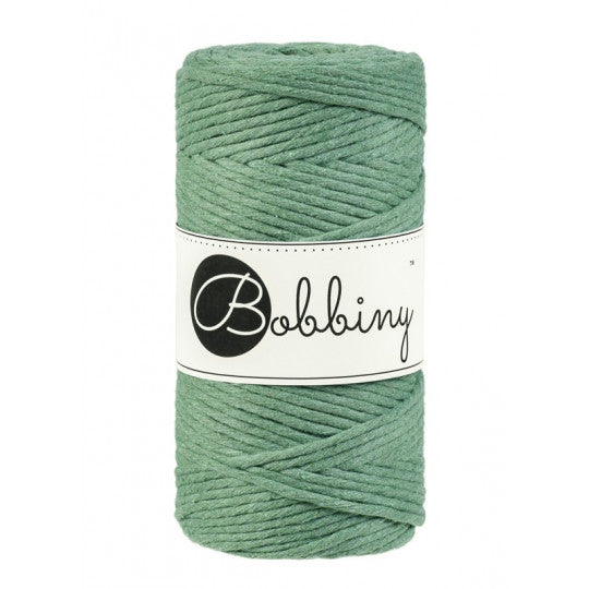 Bobbiny Single Twist Macrame Cord - 3mm - Eucalyptus Green