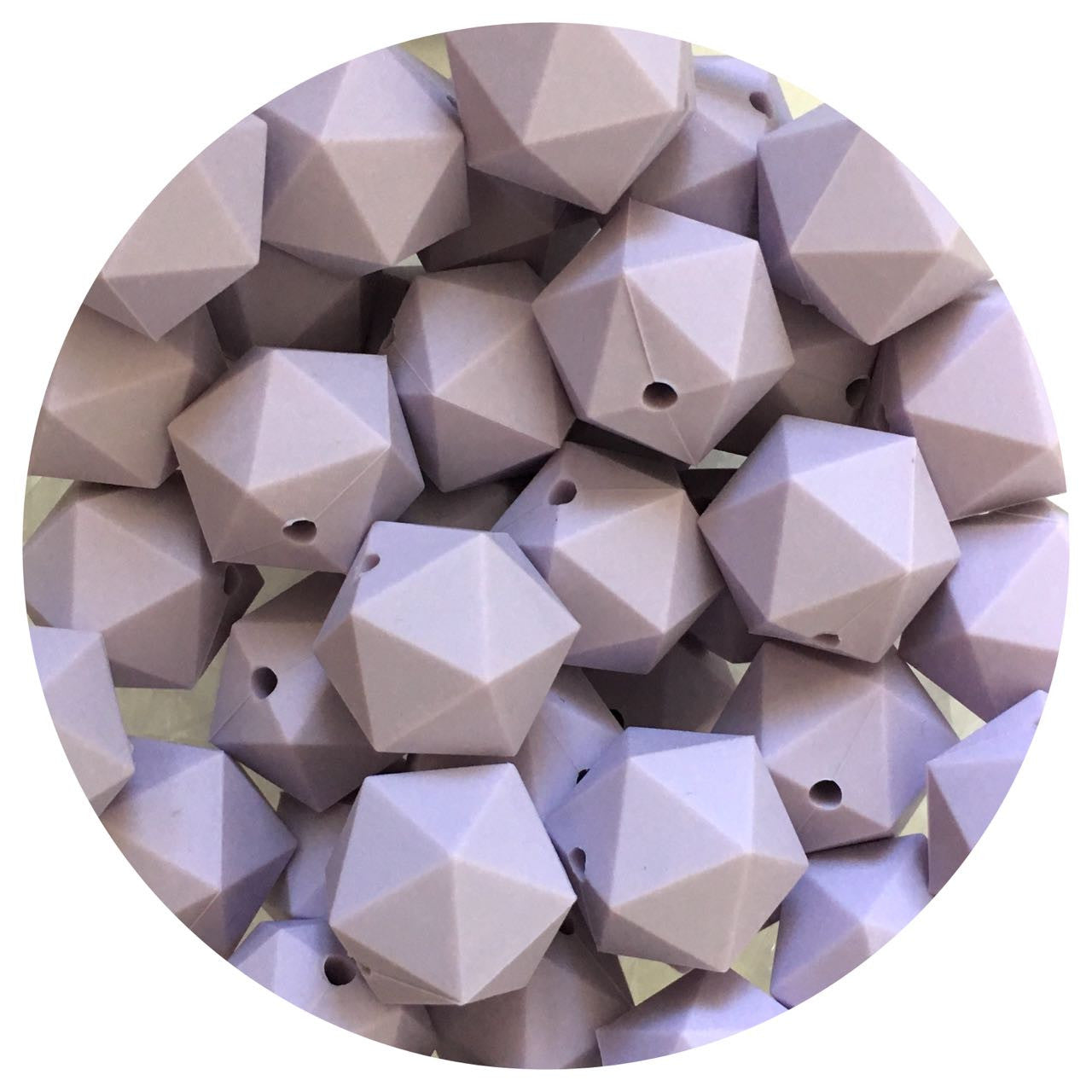 *CLEARANCE* Lilac Purple - 17mm Icosahedron - 20 Beads
