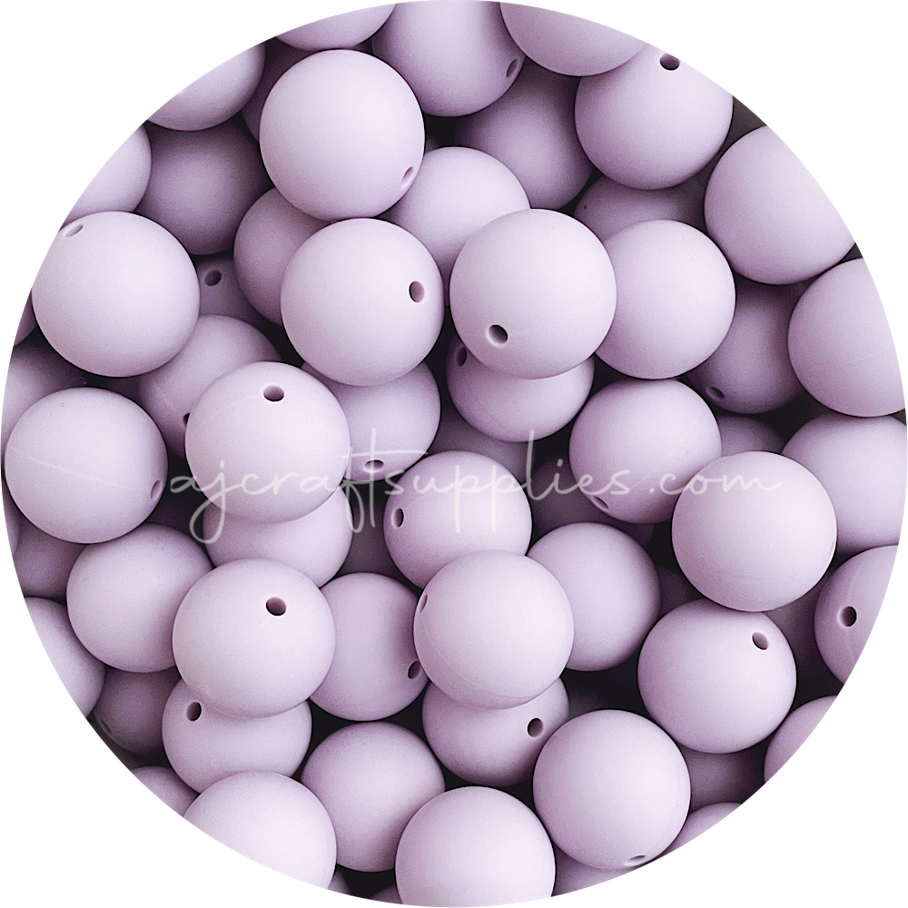 Lilac Purple - 19mm round - 5 Beads