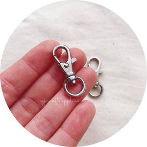 32mm Swivel Lobster Clasps - Silver (Superior Quality) - 5 Clasps