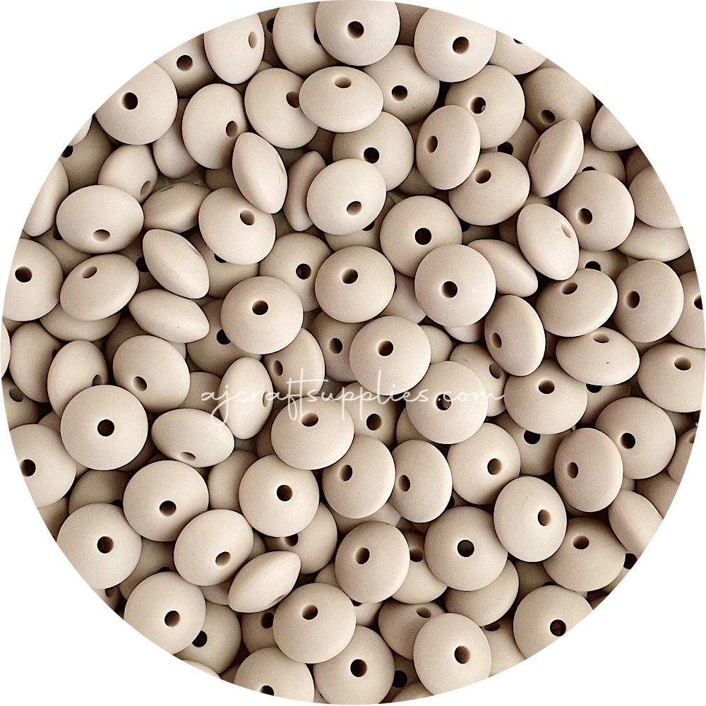 Taupe - 12mm Mini Saucer - Each