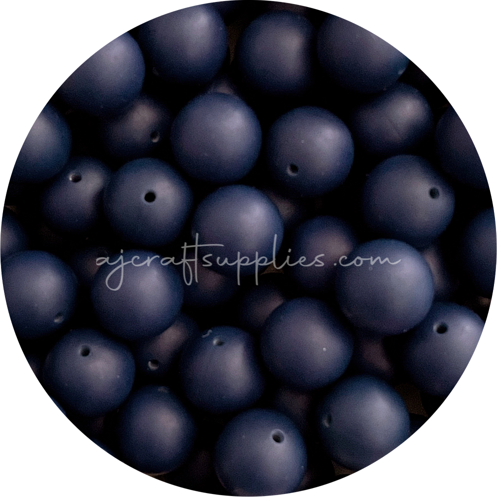 Midnight Blue - 19mm round - 5 Beads