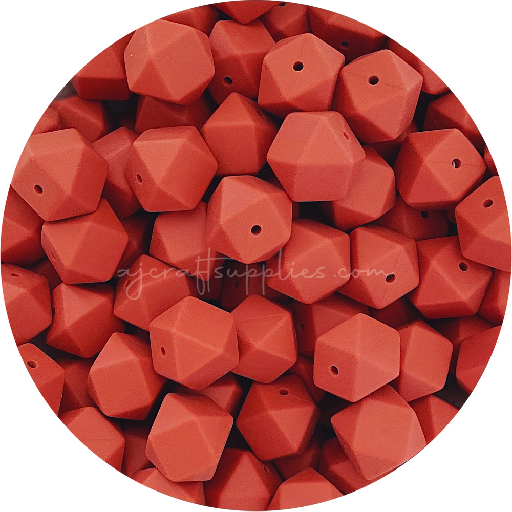 Cinnamon Spice - 17mm Hexagon - 10 Beads
