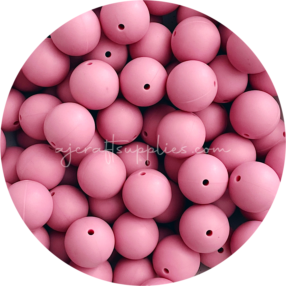 Petal Pink - 19mm round - 5 Beads