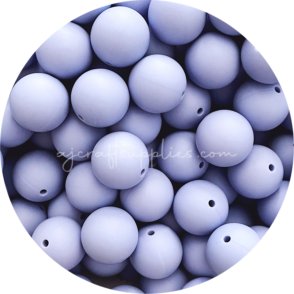 Powder Blue - 19mm round - 5 Beads