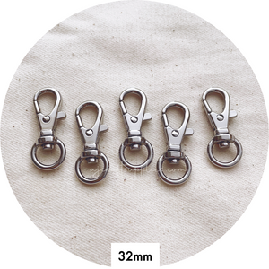 32mm Swivel Lobster Clasps - Silver (Superior Quality) - 5 Clasps