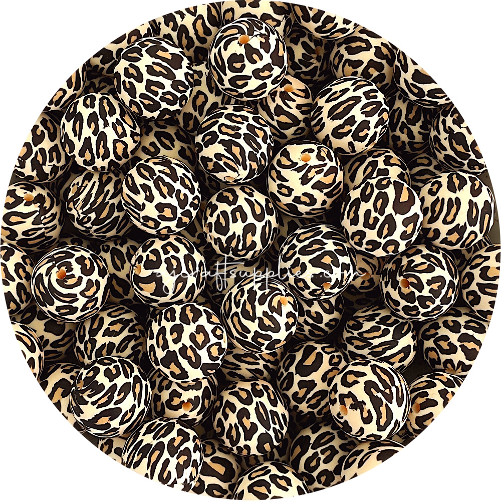 Leopard - 19mm round - 5 Beads