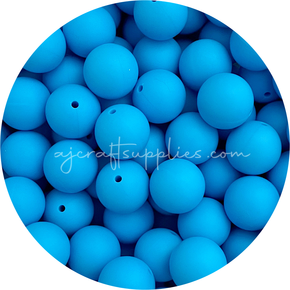 Sky Blue - 19mm round - 5 Beads