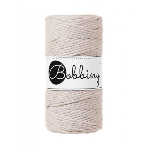 Bobbiny Single Twist Macrame Cord - 3mm - Nude
