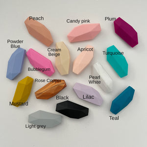 *CLEARANCE* Geo Leaf Beads - Choose your colour - Each