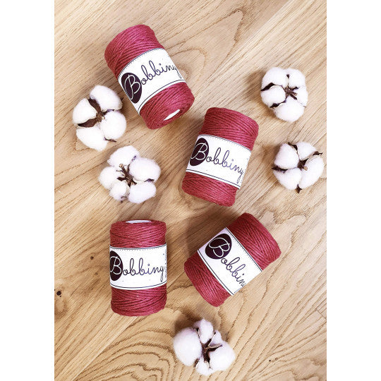 Bobbiny Baby Single Twist Macrame Cord - 1.5mm - Wild Rose